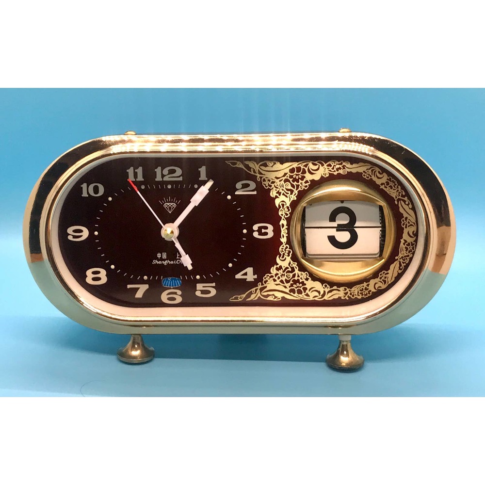 Vintage Mechanical Desktop MCM Clock